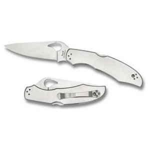 Spyderco BY03P2 Byrd Cara Cara 2 3.75″ Folding Spear Point Plain 8Cr13MoV SS Blade Stainless Steel Handle Includes Pocket Clip