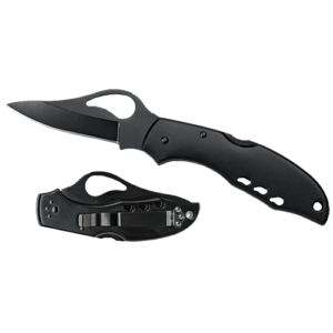 Spyderco BY03PSBK2 Byrd Cara Cara 2 Lightweight 3.75″ Folding Drop Point Part Serrated 8Cr13MoV SS Blade Black Textured FRN Handle Includes Pocket Clip
