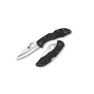 Spyderco C11P Delica 4 2.95″ Folding Drop Point Plain VG-10 SS Blade/ Stainless Steel Handle Includes Pocket Clip