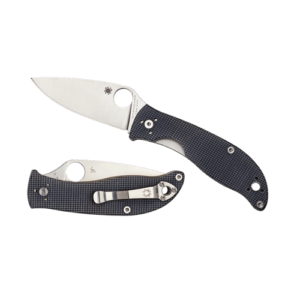 Spyderco C220GPGY Polestar 3.30″ Folding Drop Point Plain CTS BD1 SS Blade Gray G10 Handle Includes Pocket Clip