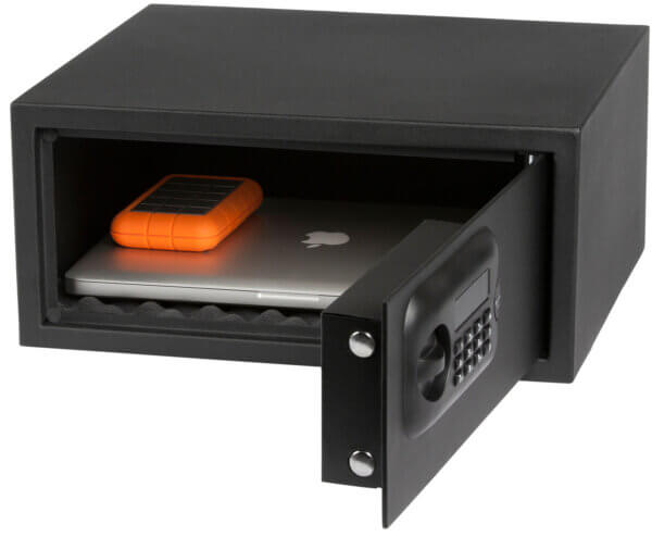 Bulldog BD1035 Digital Laptop Vault Standard Keypad/Key Entry Black Powder Coat Steel 17 x 14.50″ x 7.70″”
