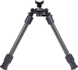 Caldwell 1095201 Accumax Bipod made of Black Carbon Fiber with Rubber Feet Swivel Stud Attachment Omni-Directional Ball Head & 13-30″ Vertical Adjustment