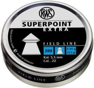 RWS PELLETS .177 SUPERPOINT EXTRA 8.2 GRAINS 300-PACK