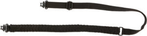 Tac Six 8910 Citadel Single Point Sling Black Webbing Bungee Style with QD Swivel & Scissor Attachment Hook 1.50″ W x 42″-54″ L for Rifles