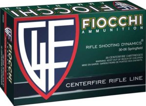 Fiocchi 3006C Field Dynamics Rifle 30-06 Springfield 165 gr Pointed Soft Point (PSP) 20rd Box