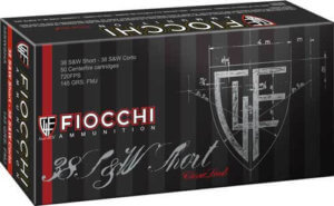 Fiocchi 38SWSHA Heritage  38 S&W Short 145 gr Full Metal Jacket 50rd Box