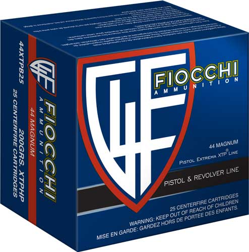 Fiocchi 44XTPB25 Hyperformance Defense 44 Rem Mag 200 gr Hornady XTP Hollow Point 25rd Box