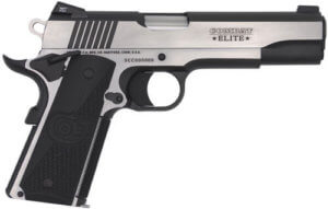 Colt Mfg O4080CE Combat Elite Commander 45 ACP 8+1 4.25 Stainless Steel Barrel  Two-Tone Serrated Stainless Steel Slide & Frame w/Beavertail  Black Scalloped G10 Grip  Ambidextrous”