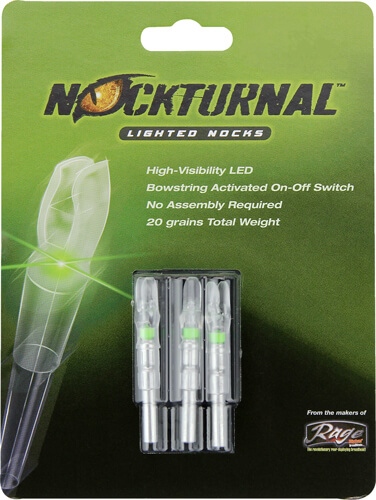 NOCKTURNAL LIGHTED NOCK G-SERIES GREEN 3/PACK