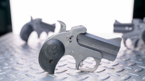 Bond Arms BARW Rowdy 410/45 Colt (LC) Derringer 3″ 2 Black Rubber Grip Polished Stainless Steel Frame