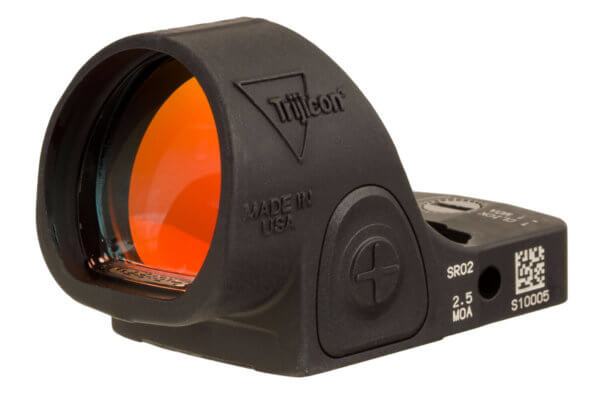 Trijicon 2500001 SRO  Matte Black 1x 25mm x 22.5mm 1.0 MOA Red Dot Reticle 1.0 MOA Dot Handgun Features Lock In/Out Mode