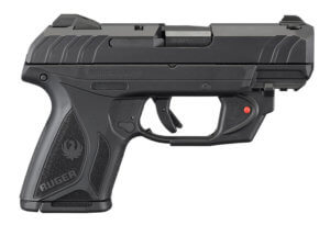 Ruger 3830 Security-9 Compact 9mm Luger 3.42″ Barrel 10+1 Black Polymer Frame With Picatinny Acc. Rail Black Oxide Steel Slide Manual Safety Includes Viridian Red Laser