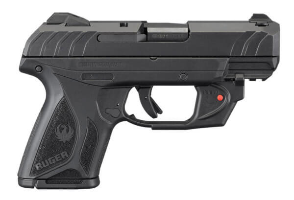Ruger 3830 Security-9 Compact 9mm Luger 3.42″ Barrel 10+1 Black Polymer Frame With Picatinny Acc. Rail Black Oxide Steel Slide Manual Safety Includes Viridian Red Laser