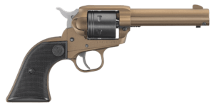Ruger 2004 Wrangler Revolver 22 LR 4.62″ 6 Round Black Checkered Grip Burnt Bronze Cerakote