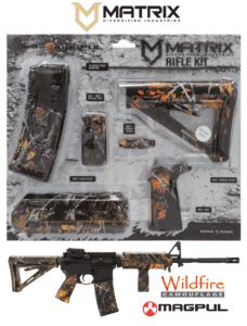 Matrix Diversified Ind MAGMIL42WF Magpul Carbine Accessory Kit AR-15 Wildfire Camo Ambidextrous