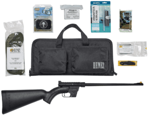 Henry H002BSGB U.S. Survival Pack AR-7 22 LR Caliber with 8+1 Capacity, 16.13″ Barrel, Black Metal Finish & Black Stock Right Hand