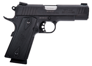 Taurus 1191101DT 1911 45 ACP Caliber with 5″ Barrel, 8+1 Capacity, Matte Black Finish Beavertail Frame, Serrated Stainless Steel with Black Accents Slide & Checkered Polymer Grip Includes 2 Mags