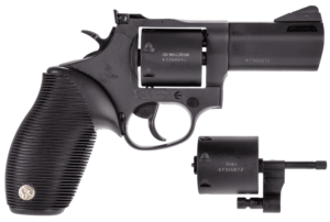 Taurus 2692031 692 Standard Single/Double 38 Special/357 Magnum/9mm 3″ 7 rd Black Ribber Grip Black Carbon Steel