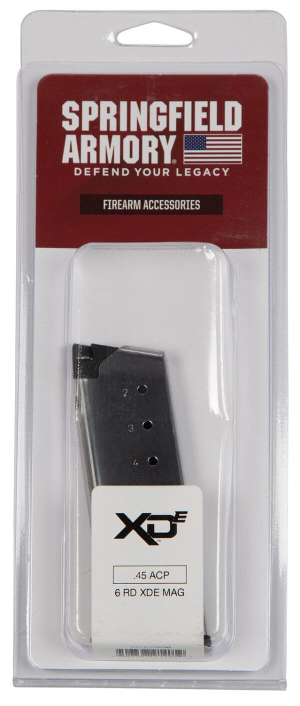 Springfield Armory XDE5006 XD-E 6rd Flush Fit 45 ACP Springfield XD-E Stainless Steel