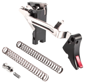 ZEV FULADJDRP9BB Fulcrum Adjustable Trigger Drop-In Kit Curved with Black Safety for Glock 7 17C 17L 19 19C 26 34 Gen1-3