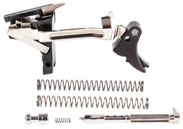 ZEV FULADJULT9BB Fulcrum Adjustable Trigger Ultimate Kit Curved with Black Safety for Glock 17 17C 17L 19 19C 26 34 Gen1-3