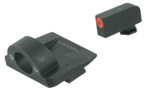 AmeriGlo GL5225 Ghost Ring Sight Set for Glock Black | Green Tritium Orange Outline Front Sight Green Tritium Rear Sight Set