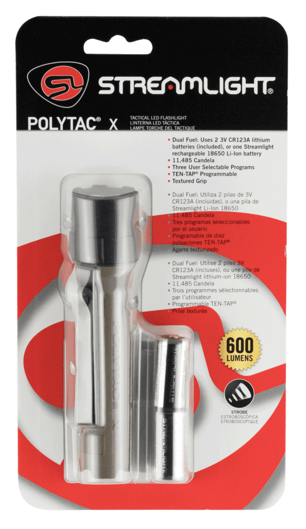 Streamlight 88602 PolyTac X Coyote Polymer White LED 35/260/600 Lumens 205 Meters Range
