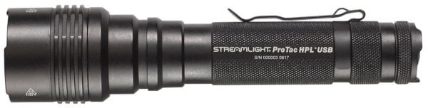 Streamlight 88076 ProTac HPL USB Black Anodized Aluminum White LED 65/400/1000 Lumens 374 Meters Range