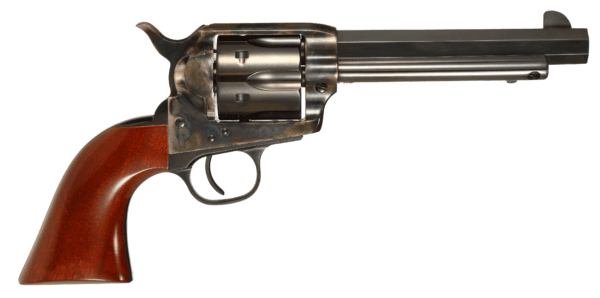 Taylors & Company 556102 1873 Cattleman Drifter 45 Colt (LC) Caliber with 5.50 Blued Finish Barrel  6rd Capacity Blued Finish Cylinder  Color Case Hardened Finish Steel Frame & Walnut Grip”