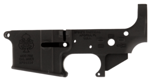 Spikes STLS029 PHU Spade Stripped Lower Receiver Multi-Caliber 7075-T6 Aluminum Black Anodized for AR-15