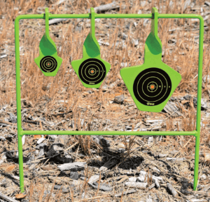 SME SMEST22 Spinning Target Rimfire Pistol/Rifle Steel Black/Green Bullseye Illustration Impact Enhancement Motion