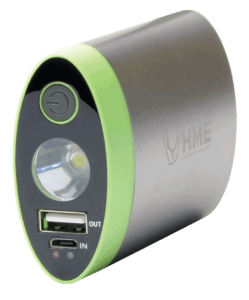HME HW Hand Warmer With Flashlight ABS Plastic Sliver/Green