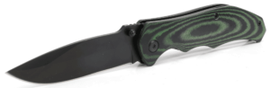 HME KNFBCK Fixed Blade 2.50″ Fixed Caper Plain Black Oxide 420HC SS Blade Green TPR Handle Includes Sheath
