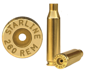 Starline Brass 260REMEUP50 Unprimed Cases Rifle 260 Rem Unprimed Brass 50 Per Bag