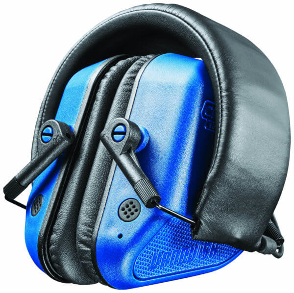 Champion Targets 40981 Vanquish Pro Electronic Hearing Muff Over the Head Blue Ear Cups with Black Headband with Bluetooth for Adults