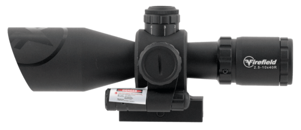Firefield FF13065 Barrage w/Red Laser Matte Black 2.5-10x40mm Illuminated Red/Green Mil-Dot Reticle/Red Laser