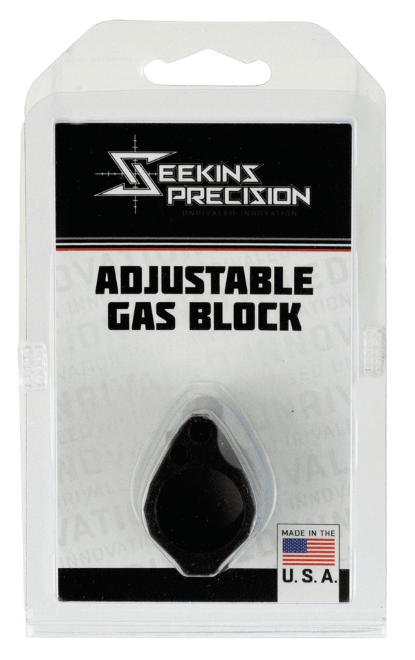 Seekins Precision 0011510031 Low Profile Adjustable Gas Block 1.37 x .94″ Black Melonite”