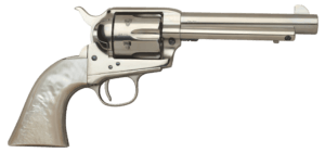 Taylors & Company 555113 1873 Cattleman 45 Colt (LC) Caliber with 5.50 Barrel  6rd Capacity Cylinder  Overall Nickel-Plated Finish Steel & Mother of Pearl Grip”