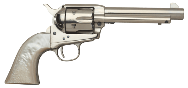 Taylors & Company 555114 1873 Cattleman 45 Colt (LC) Caliber with 5.50 Barrel  6rd Capacity Cylinder  Overall Nickel-Plated Finish Steel  Ivory Synthetic Grip & Overall Taylor Polish”