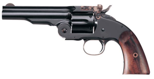 Taylors & Company 550664 Second Model Schofield 45 Colt (LC) Caliber with 5 Barrel  6rd Capacity Cylinder  Overall Blued Finish Steel & Walnut Grip”