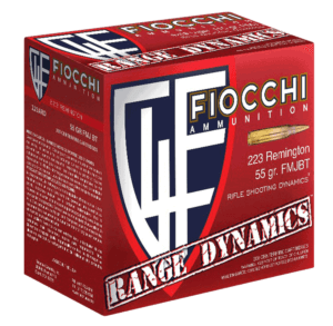 Fiocchi 223ARD10 Range Dynamics Compete 223 Rem 55 gr Full Metal Jacket Boat-Tail (FMJBT) 100 / 10 Sold As Case