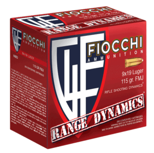 Fiocchi 9ARD100 Range Dynamics Pistol 9mm Luger 115 gr Full Metal Jacket (FMJ) 100/10 Sols As Case