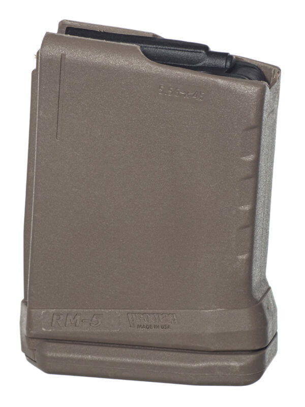 ProMag RM5FDE Standard Flat Dark Earth Detachable with Roller Follower 5rd for 5.56x45mm NATO AR-15