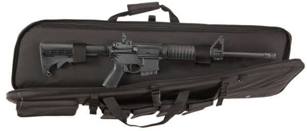 Tac Six 10920 Operator Gear Fit Tactical Case made of Endura with Black Finish Padded Storage Pocket  MOLLE Panel & Lockable Zipper for Rifles 44 L x 9.50″ Exterior Dimensions”