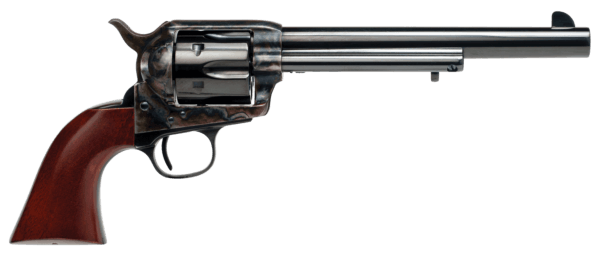 Cimarron CA514M00 Model P US Cavalry Revolver 45 Colt (LC) 7.50″ Walnut w/OWA Caratouche Grip Blued