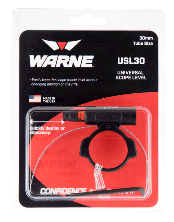 Warne USL30 Universal Scope Level 30mm Tube Diameter Universal Aluminum Black