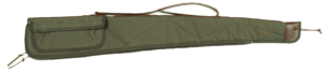 Bob Allen 14536 Canvas Rifle Case 40″ Green Canvas with Quilted Flannel Lining Leather Sling & Self-Repairing Nylon Zipper
