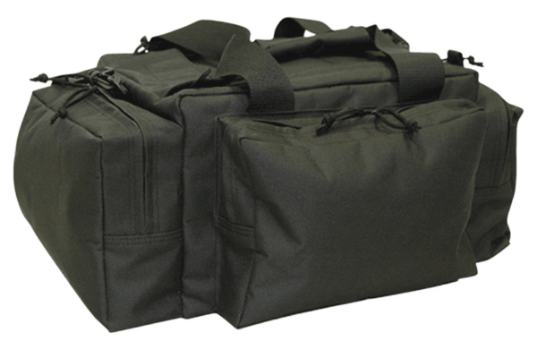 Bob Allen 79014 Max-Ops Tactical Range Bag Water Resistant Coated Black Polyester with Storage Pockets Foam Padding & Webbing Carry Handles 20″ x 10″ x 9″ Interior Dimensions
