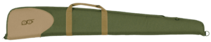 Bob Allen 16504 Classic Shotgun Case made of 600D Polyester with Olive Green Finish & Khaki Panel Foam Padding & Self Healing Zipper 48″ L