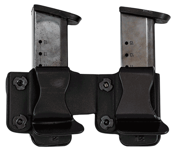 Comp-Tac C62304000LBKN Twin Mag Pouch Double Black Kydex Belt Clip Compatible w/Double Stack/Most Glock Belts 1.50″ Wide Right Hand